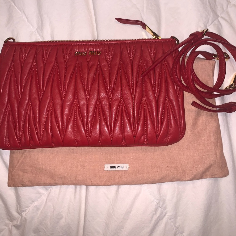 Miu Miu Red Crossover Bag